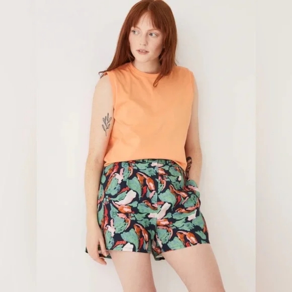 Frank & Oak Tropical Wide Leg Shorts Size 14 - Picture 6 of 6